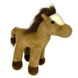 Russ Berrie Trotter Horse Pony Plush Brown Tan Stuffed Animal Vintage 1980s